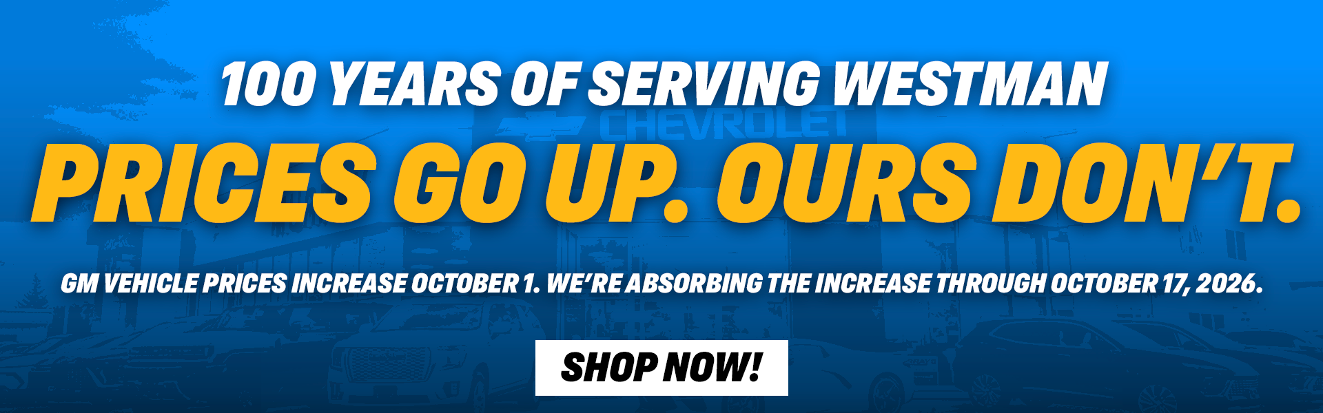 prices go up, ours dont