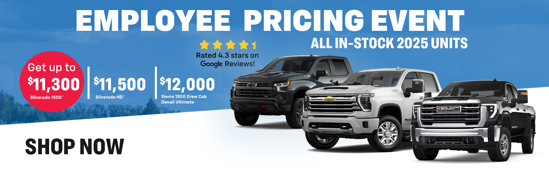 Employee pricing event