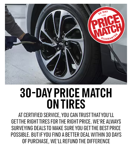 30-day price match on tires