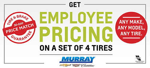 Employee Pricing on a Set of 4 Tires
