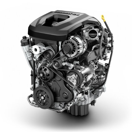 The Duramax diesel engine of the 2016 GMC Canyon