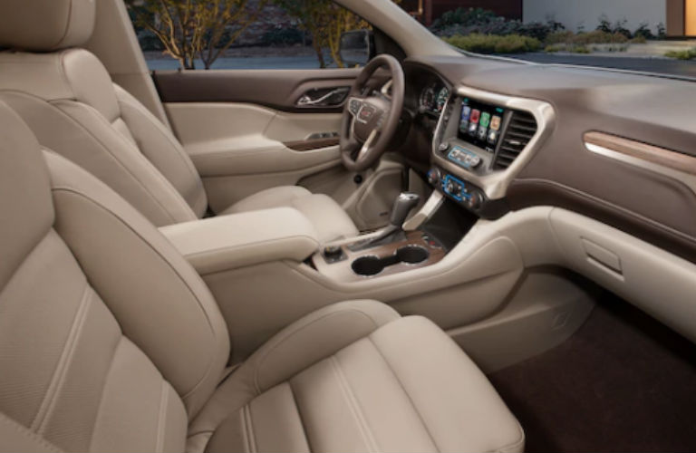 2018 GMC Acadia Denali front seating and dashboard