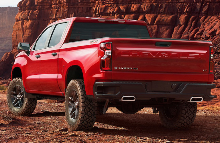 2019 Chevrolet Silverado rear in red