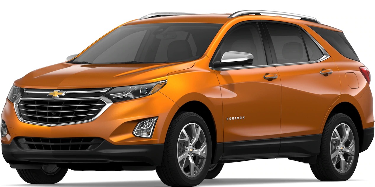 2019 Chevy Equinox Orange Burst Metallic side view