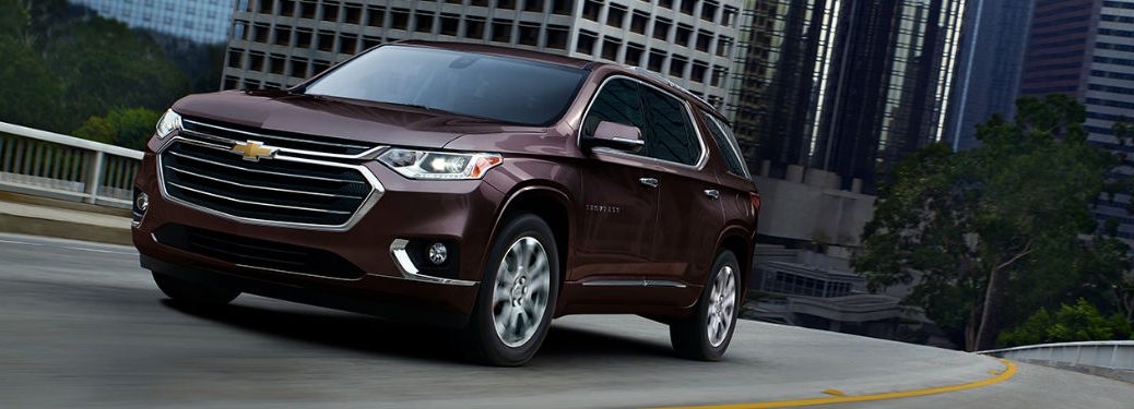 2019 Chevy Traverse in maroon