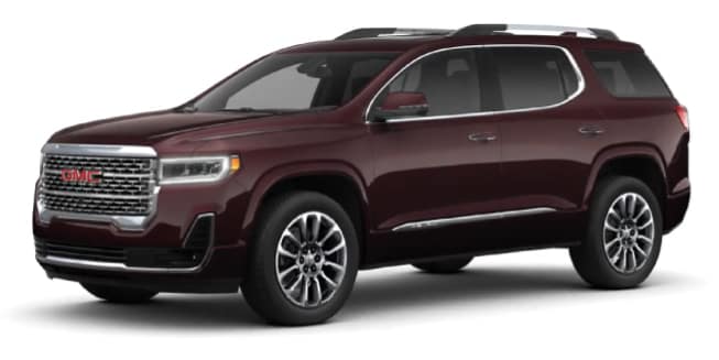 2020 GMC Acadia Red Mahogany Metallic Color