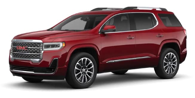 2020 GMC Acadia Red Quartz Tintcoat Color