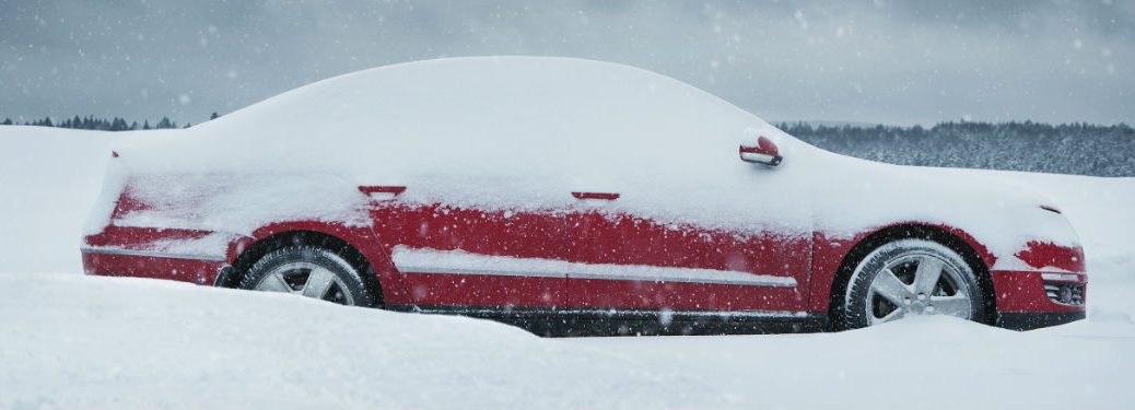 Car covered in snow