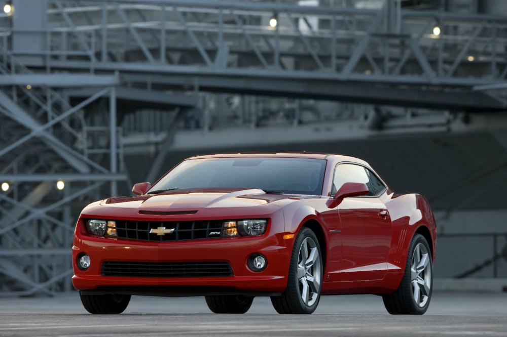 confident red 2010 Chevy Camaro SS