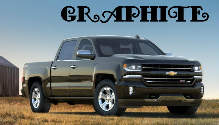 new Graphite colour on the 2017 Chevy Silverado 1500