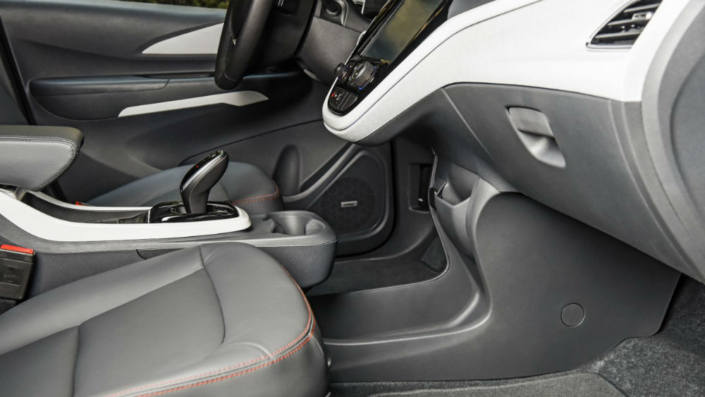 low interior shot of the 2017 Chevy Bolt EV 