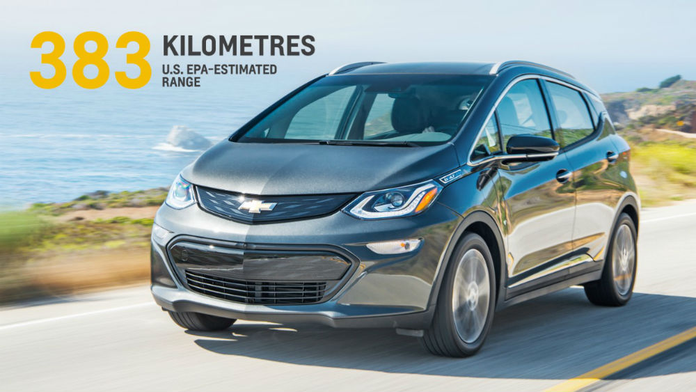 huge range of the 2017 Chevy Bolt EV 