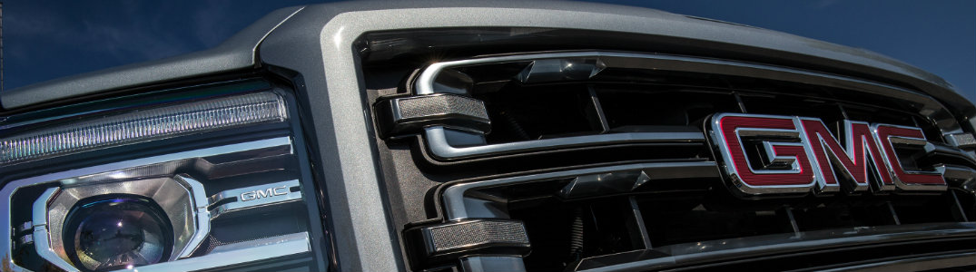 GMC branded grille close-up