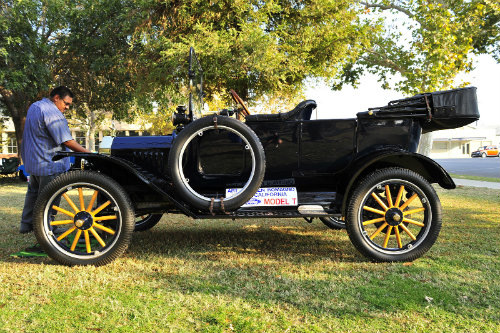 Model T at an auto show