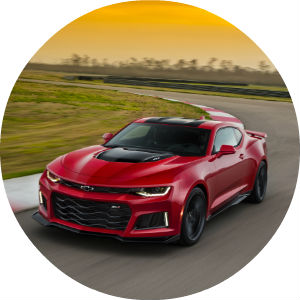 the 2017 Chevy Camaro coupe in red