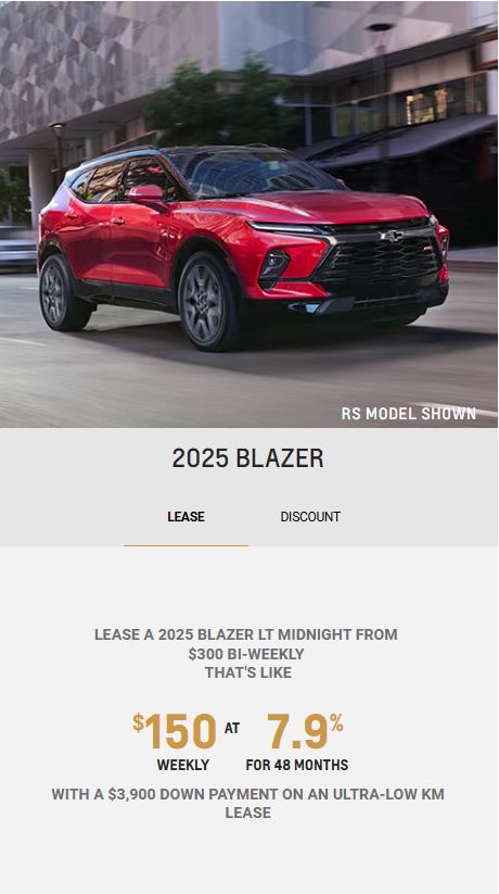 2025 Chevy Blazer Winnipeg