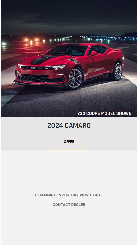 2024 Chevy Camaro Winnipeg