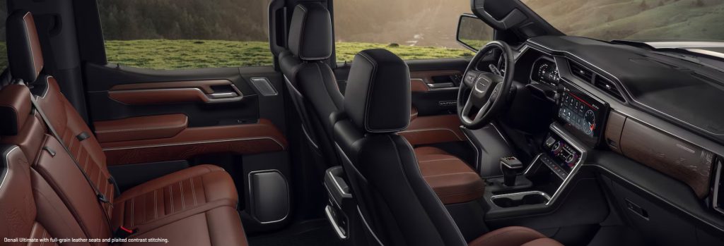 Interior Leather GMC Sierra 1500 Red Denali Ultimate