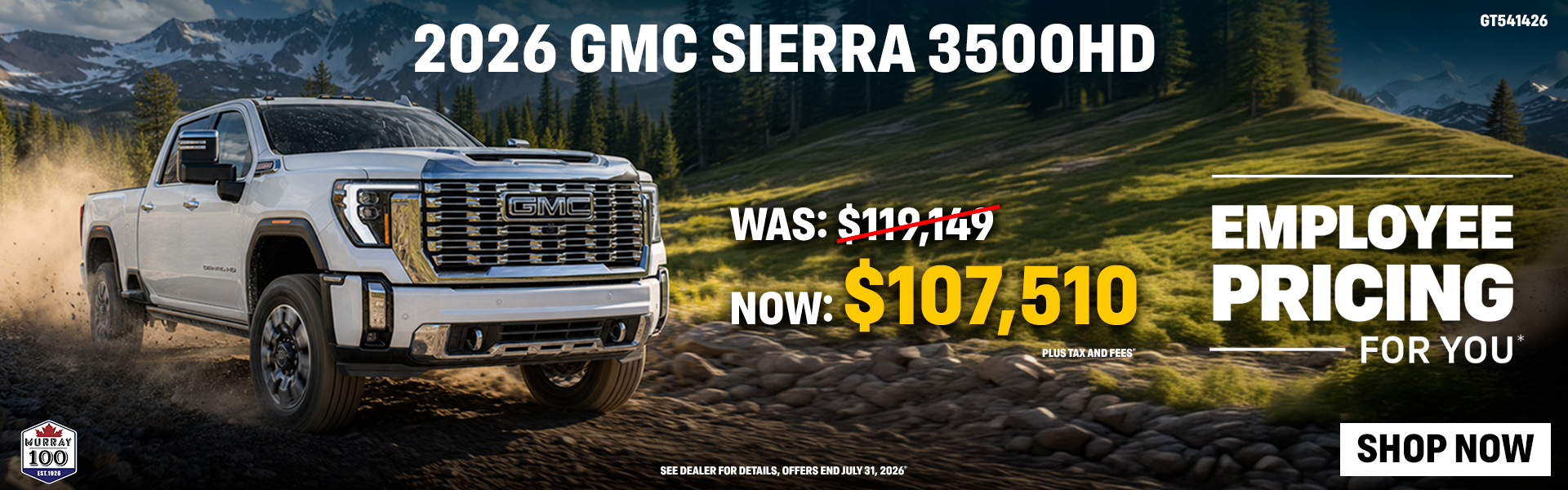 2026 sierra 3500 hd employee pricing
