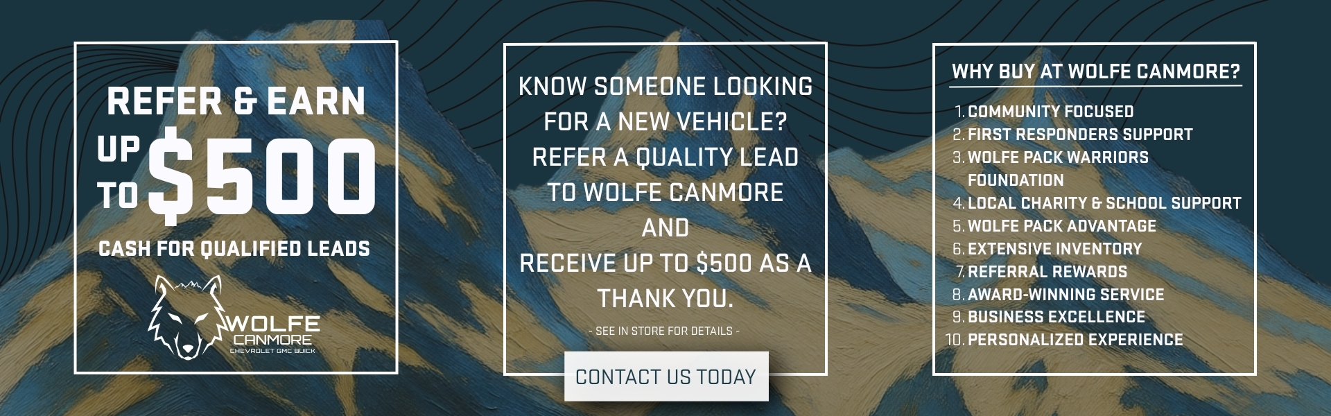 why buy at wolfe canmore