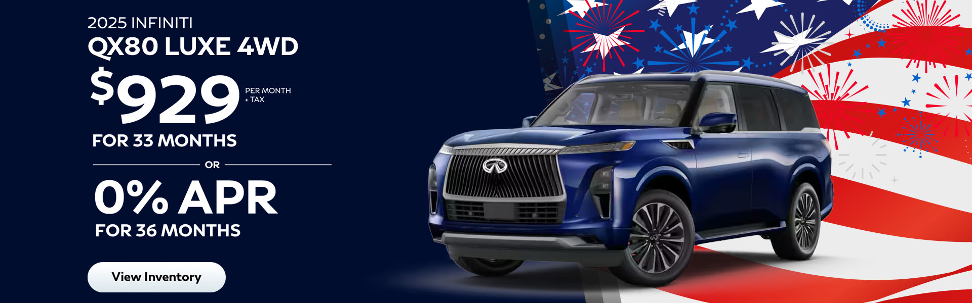 QX80 Lease and APR offer