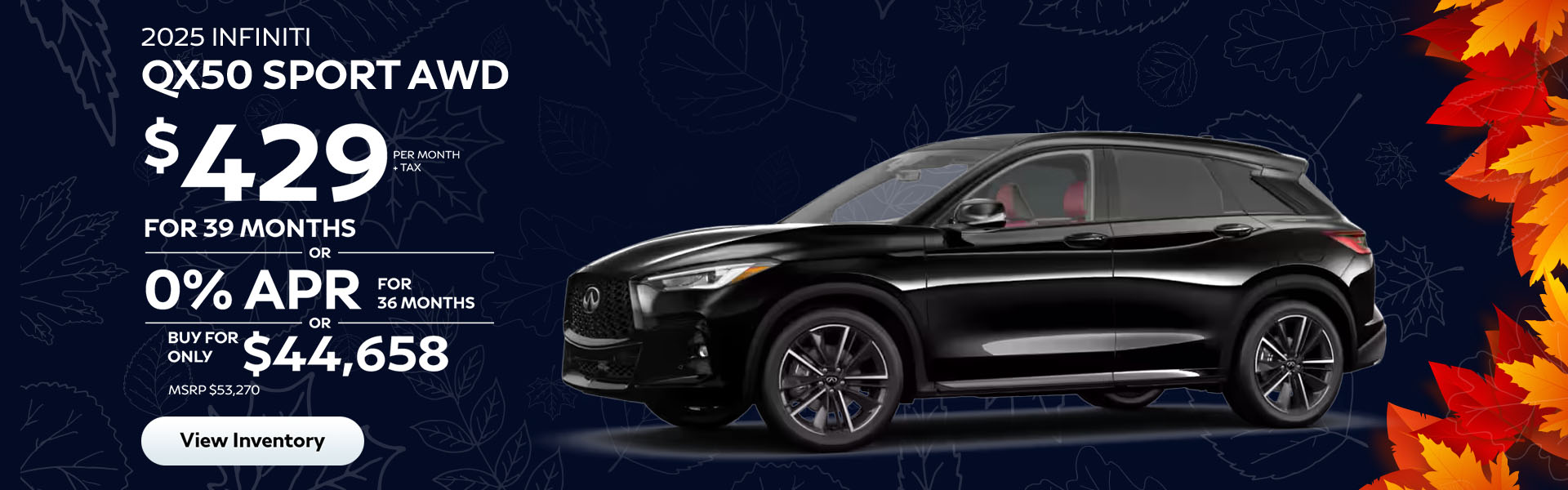 qx50 Sport lease offer