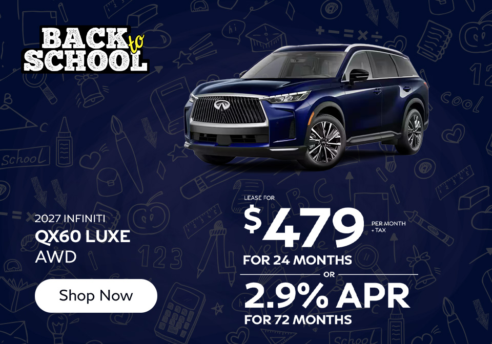 2027 QX60 Luxe lease offer 2027 INFINITI QX60 LUXE AWD