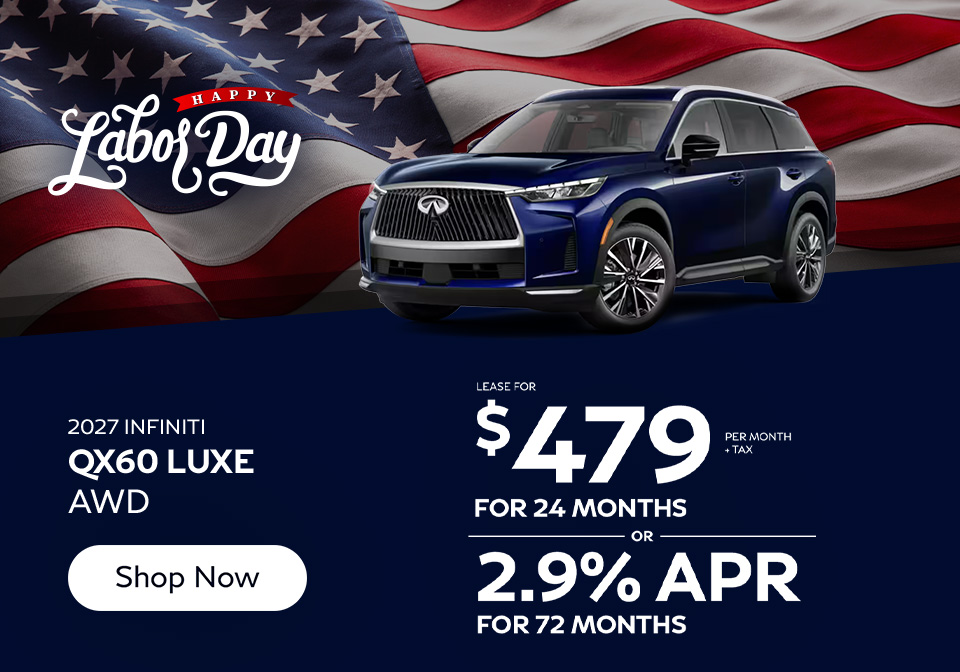 2027 QX60 Luxe lease offer 2027 INFINITI QX60 LUXE AWD