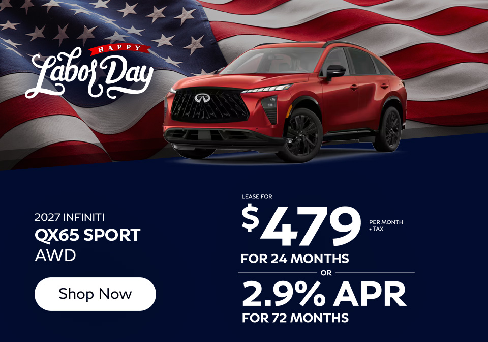 2027 QX65 Sport lease offer 2027 INFINITI QX65 SPORT AWD