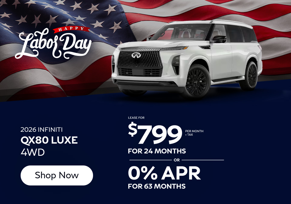 2026 QX80 Luxe lease offer 2026 INFINITI QX80 LUXE 4WD