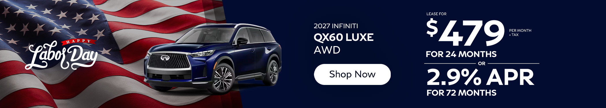 2027 QX60 Luxe lease offer 2027 INFINITI QX60 LUXE AWD