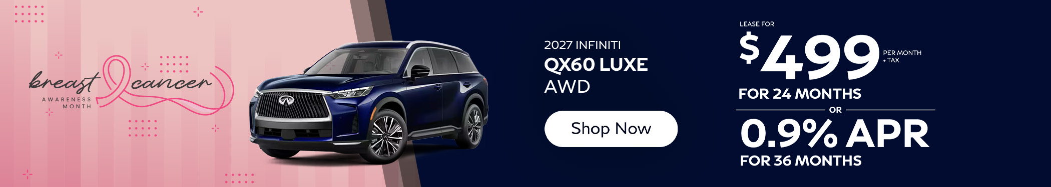 2027 QX60 Luxe lease offer 2027 INFINITI QX60 LUXE AWD