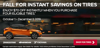 Fall For Instant Savings On Tires