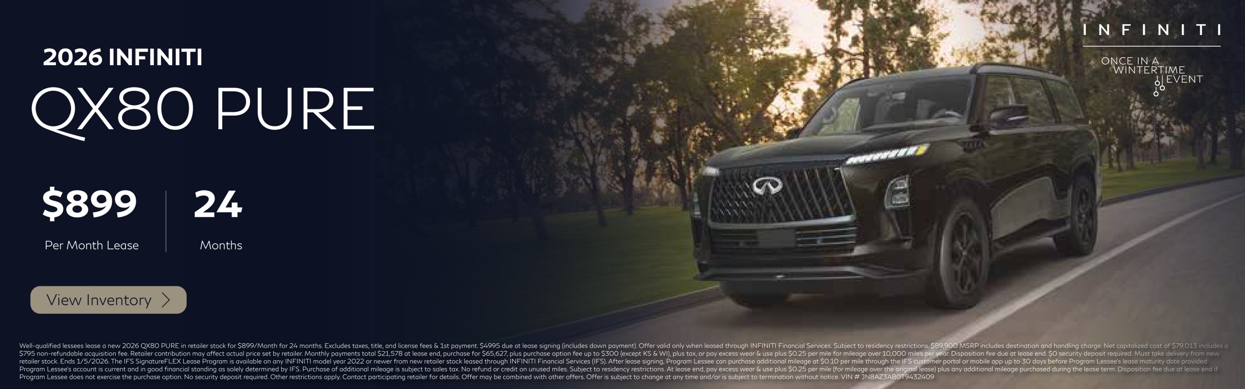QX80 lease offer