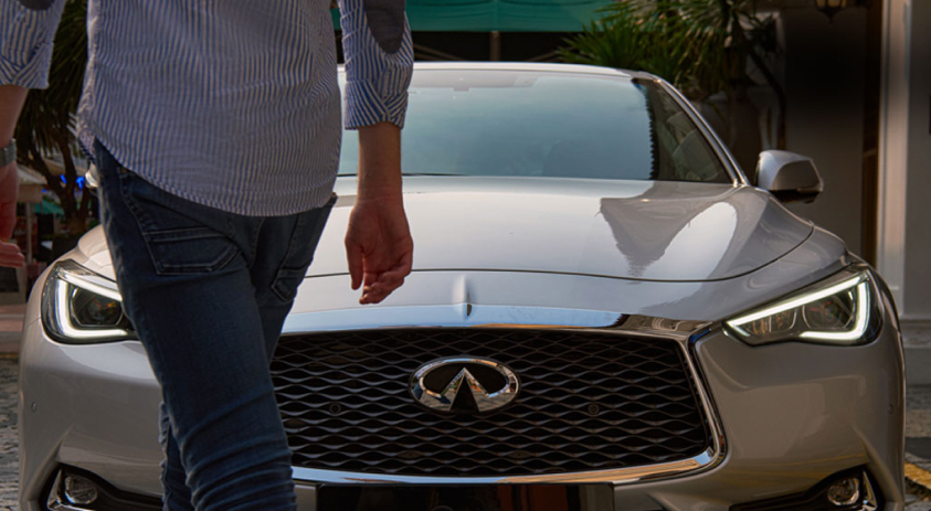 front profile of a infiniti sedan