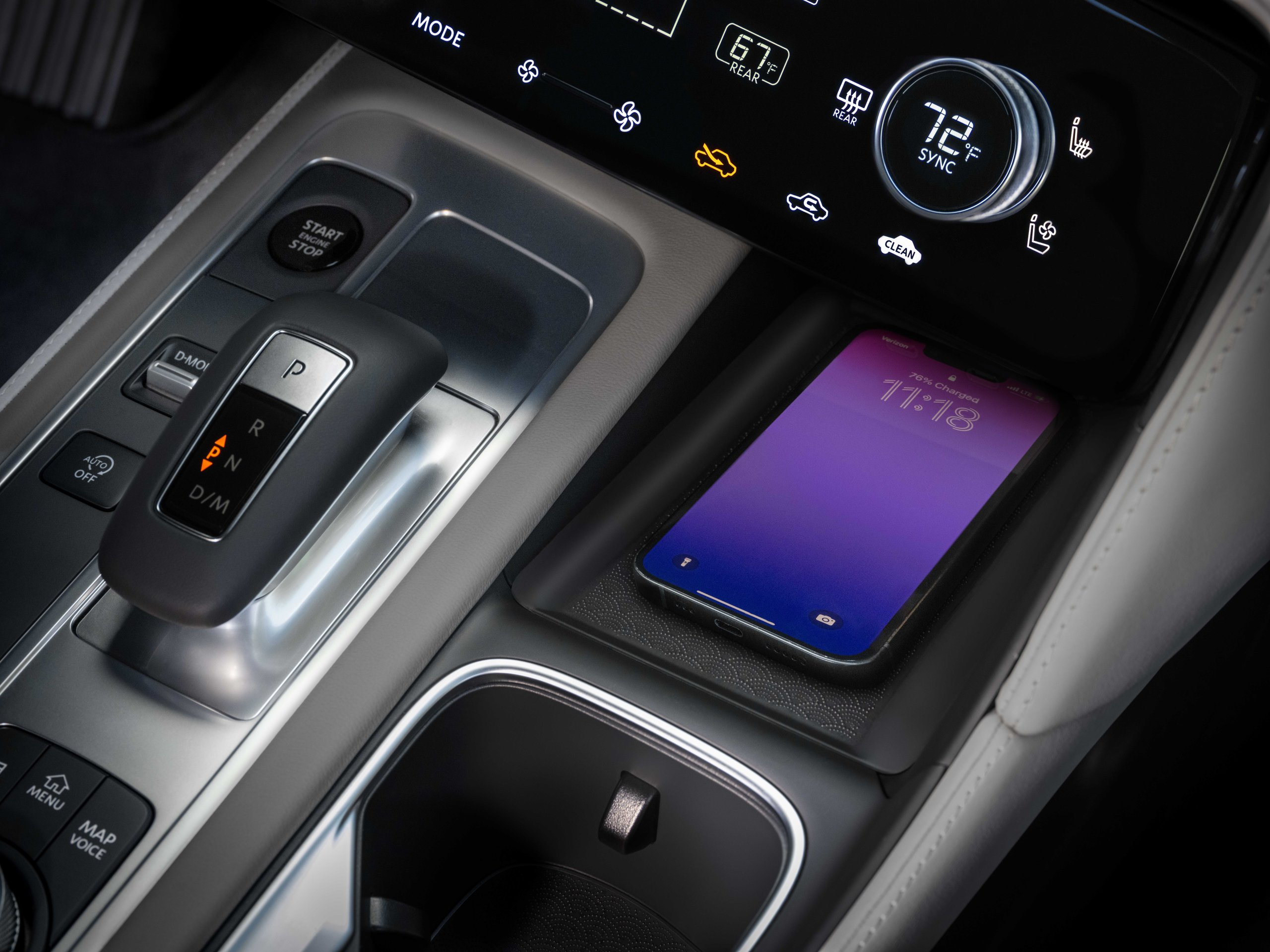 2026 INFINITI QX60 control center