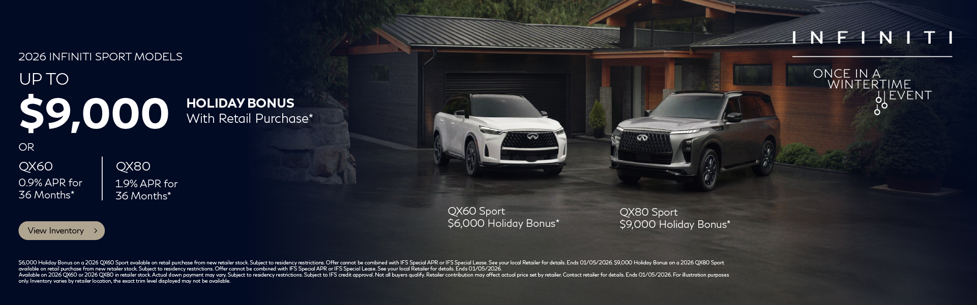 SD QX60 and QX80 APR WSE