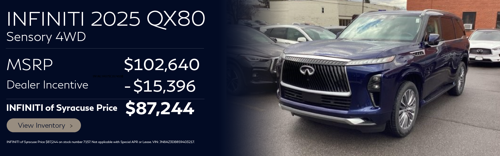 2025 QX80 Banner