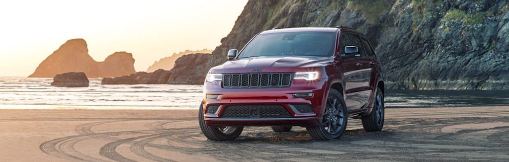 2020 Jeep Grand Cherokee on the beach