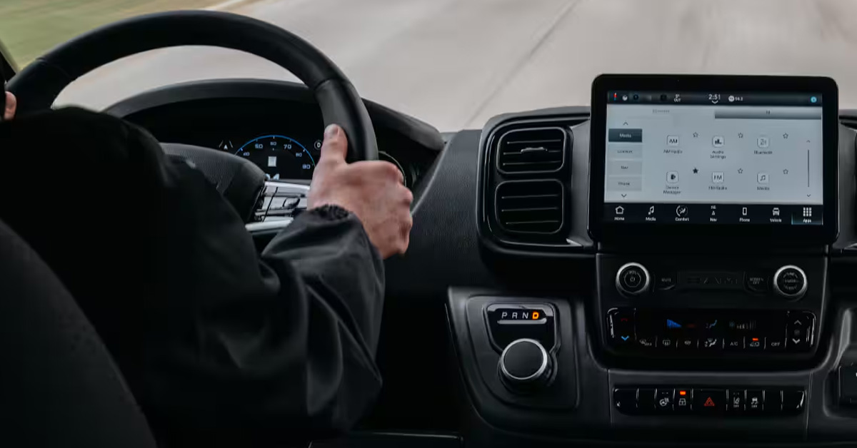 Ram ProMaster EV infotainment system