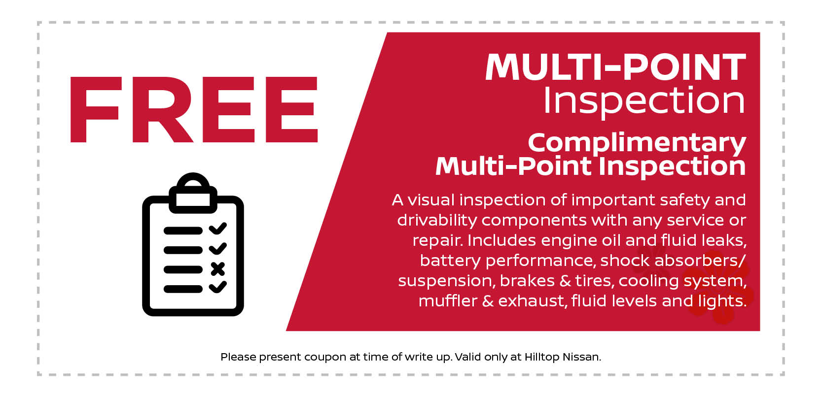 MULIT-POINT INSPECTION (complimentary)