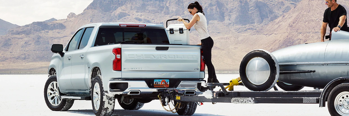 2019 Chevy Silverado towing car