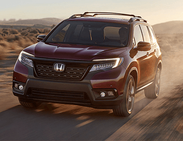 Exterior appearance of the 2021 Honda Passport available at Midlands Honda