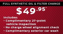 Full Synthetic Oil And Filter Change