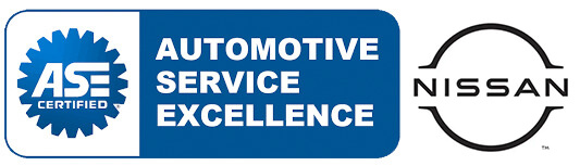 Automotive service excellence. ASE certified. Nissan