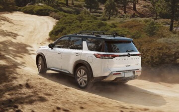 Exterior appearance of the 2022 Nissan Pathfinder available at Gastonia Nissan