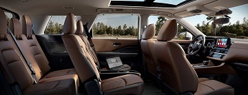 Interior appearance of the 2022 Nissan Pathfinder available at Gastonia Nissan
