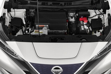 Engine appearance of the 2021 Nissan Leaf available at Gastonia Nissan