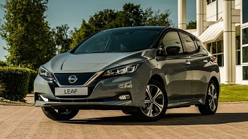 Exterior appearance of the 2021 Nissan Leaf available at Gastonia Nissan