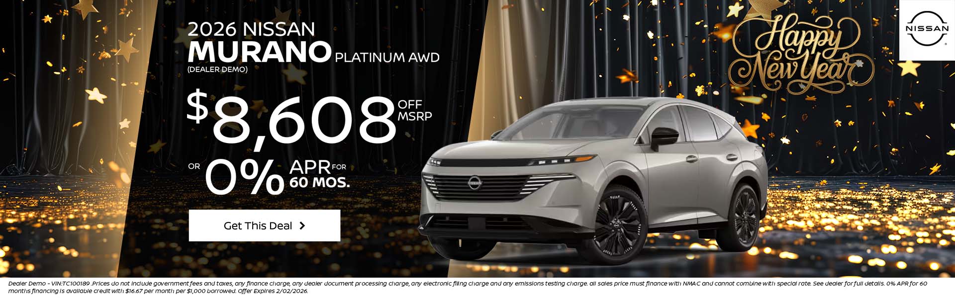 2026 NISSAN MURANO PLATINUM AWD (DEALER DEMO)